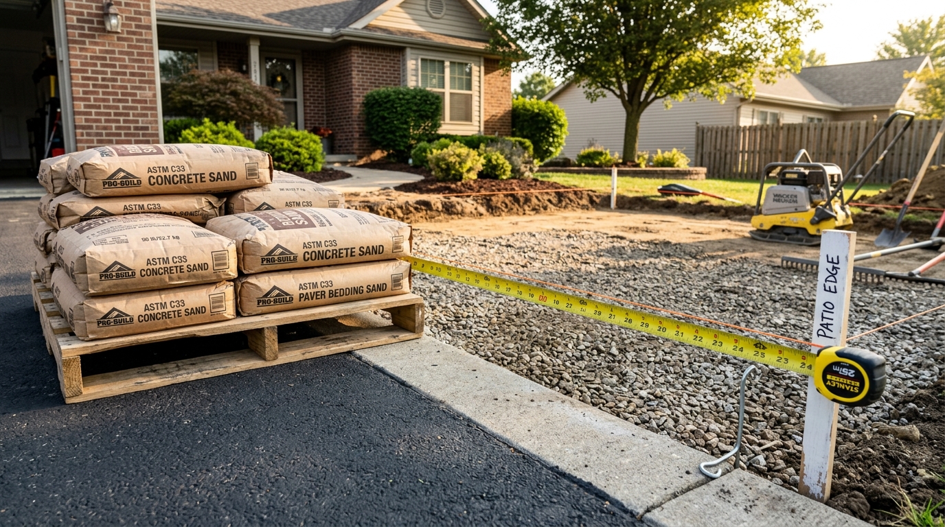 How Many Bags of Sand for Pavers? Bags vs. Bulk for Every Patio Size — Technical Cross-Section & Installation Guide